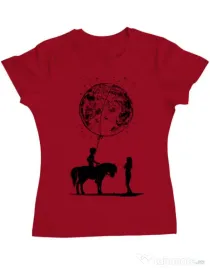 Tricou ADLER dama Din alta lume Rosu