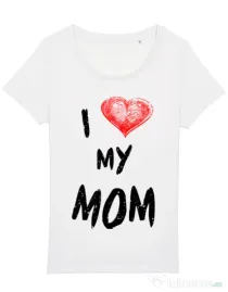 Tricou STANLEY STELLA dama I love my mom Alb