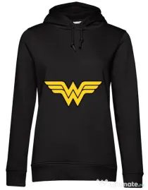 Hoodie dama cu gluga Wonder woman Negru
