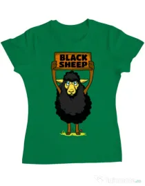 Tricou ADLER dama Black sheep Verde mediu