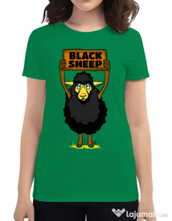 Tricou ADLER dama Black sheep Verde mediu