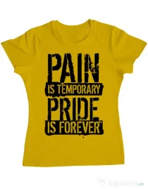 Tricou ADLER dama Pain and pride Galben