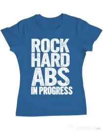 Tricou ADLER dama Rock hard abs Albastru azuriu