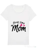 Tricou STANLEY STELLA dama First time mom Alb