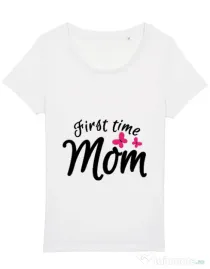 Tricou STANLEY STELLA dama First time mom Alb