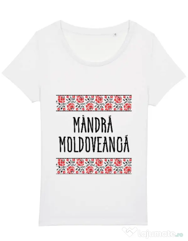 Tricou STANLEY STELLA dama Mandra moldoveanca Alb