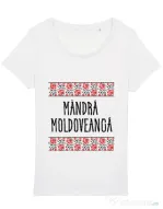 Tricou STANLEY STELLA dama Mandra moldoveanca Alb