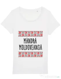 Tricou STANLEY STELLA dama Mandra moldoveanca Alb