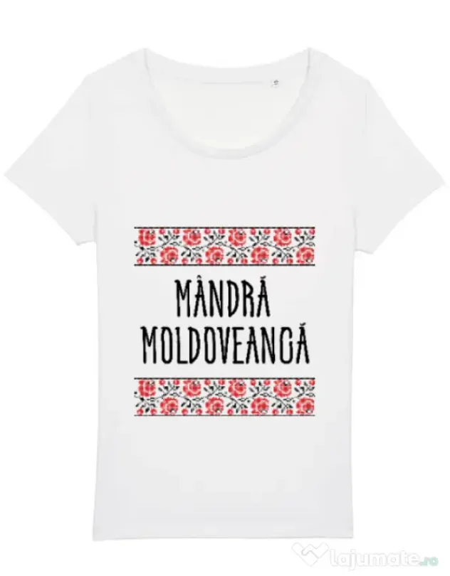 Tricou STANLEY STELLA dama Mandra moldoveanca Alb