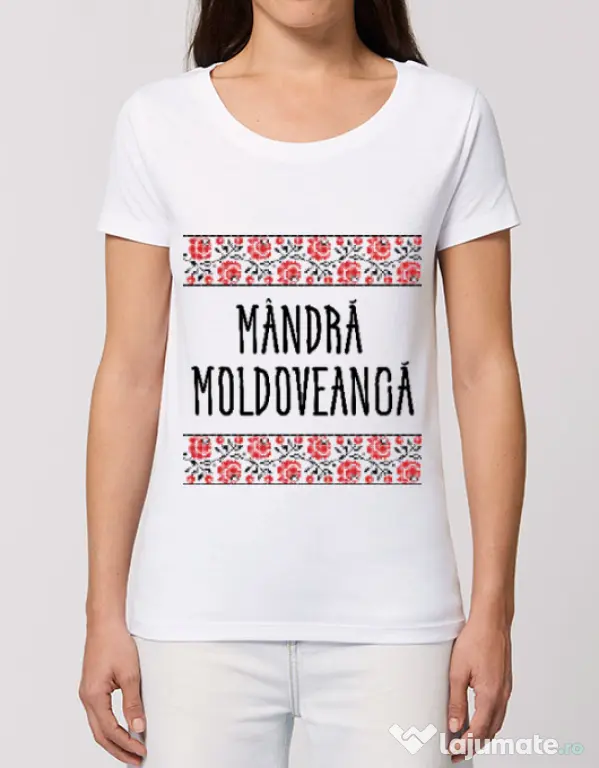 Tricou STANLEY STELLA dama Mandra moldoveanca Alb
