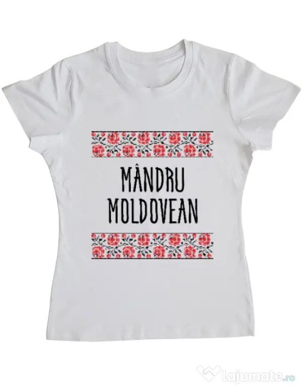 Tricou ADLER dama Mandru moldovean Alb