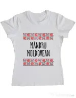 Tricou ADLER dama Mandru moldovean Alb