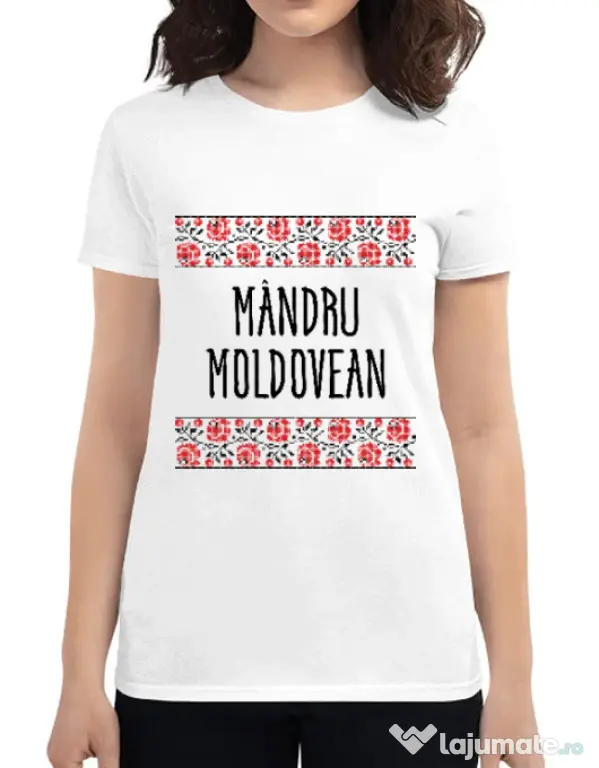 Tricou ADLER dama Mandru moldovean Alb