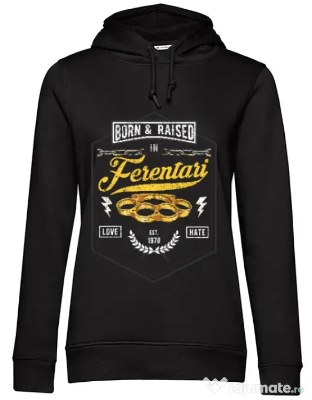 Hoodie dama cu gluga Ferentari Negru