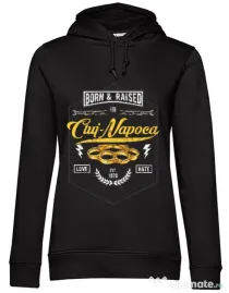 Hoodie dama cu gluga Cluj Napoca Negru