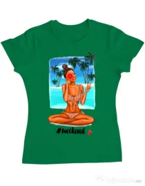 Tricou ADLER dama Weekend Verde mediu