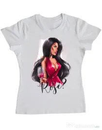 Tricou ADLER dama Lady in red Alb