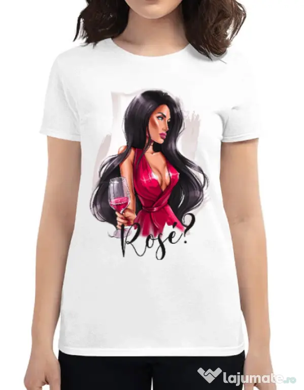 Tricou ADLER dama Lady in red Alb