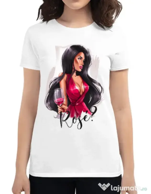 Tricou ADLER dama Lady in red Alb
