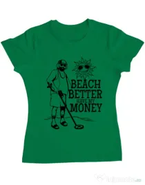 Tricou ADLER dama Beach better have my money Verde mediu