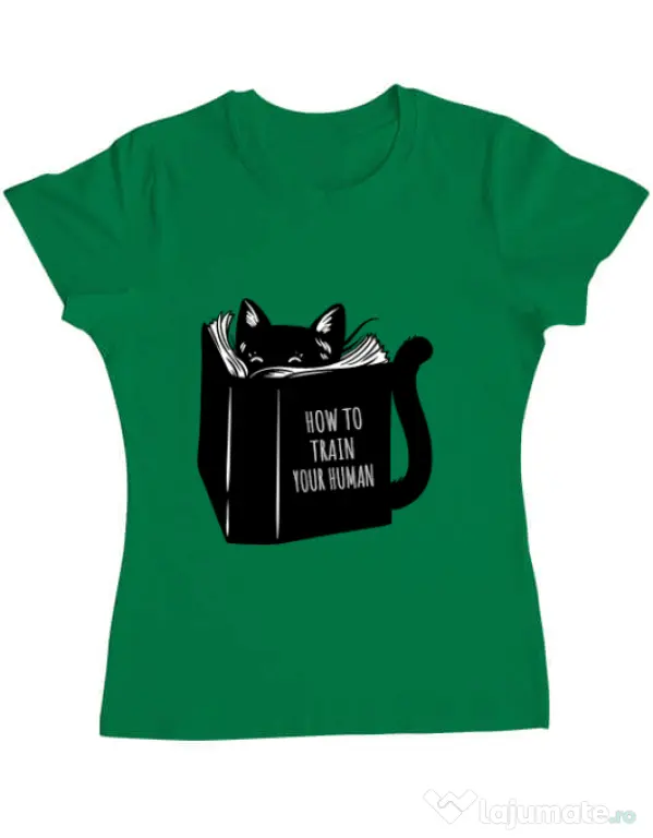 Tricou ADLER dama How to train your human Verde mediu