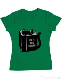 Tricou ADLER dama How to train your human Verde mediu