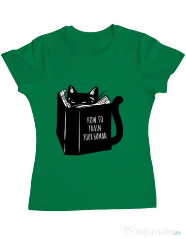 Tricou ADLER dama How to train your human Verde mediu