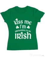 Tricou ADLER dama Pretending to be irish Verde mediu