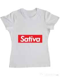 Tricou ADLER dama Sativa Alb
