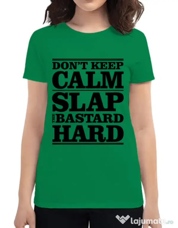 Tricou ADLER dama Slap the bastard Verde mediu