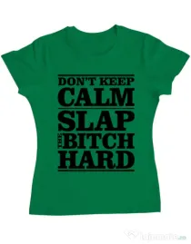Tricou ADLER dama Slap the bitch Verde mediu