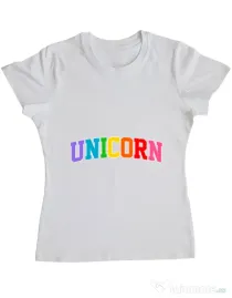 Tricou ADLER dama Unicorn Alb