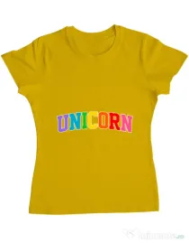 Tricou ADLER dama Unicorn Galben
