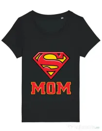 Tricou STANLEY STELLA dama Super mom Negru