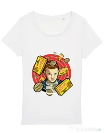 Tricou STANLEY STELLA dama Stranger Waffles Alb