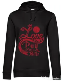 Hoodie dama cu gluga Love Negru