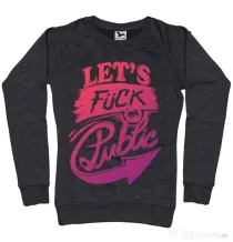 Bluza ADLER dama Let's fuck in public Negru melanj