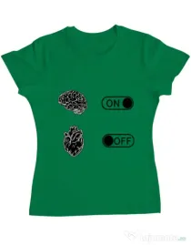 Tricou ADLER dama Love Verde mediu