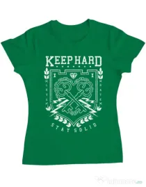 Tricou ADLER dama Keep Hard Verde mediu