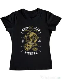 Tricou ADLER dama Deep Seas Fighter Negru