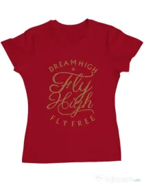 Tricou ADLER dama Fly High Rosu