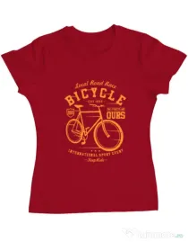 Tricou ADLER dama Bicycle Rosu