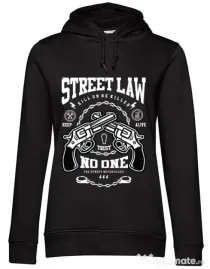 Hoodie dama cu gluga Street Law Negru
