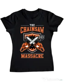 Tricou ADLER dama The Chainsaw Massacre Negru