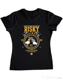 Tricou ADLER dama Risky Business Negru