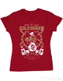 Tricou ADLER dama Gold Digger Rosu