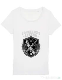 Tricou STANLEY STELLA dama Skateboards Legend Alb