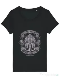Tricou STANLEY STELLA dama Think Like A Captain Act Like A Pirate Negru