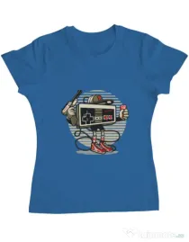 Tricou ADLER dama Let's Play Albastru azuriu
