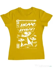 Tricou ADLER dama UFO Galben